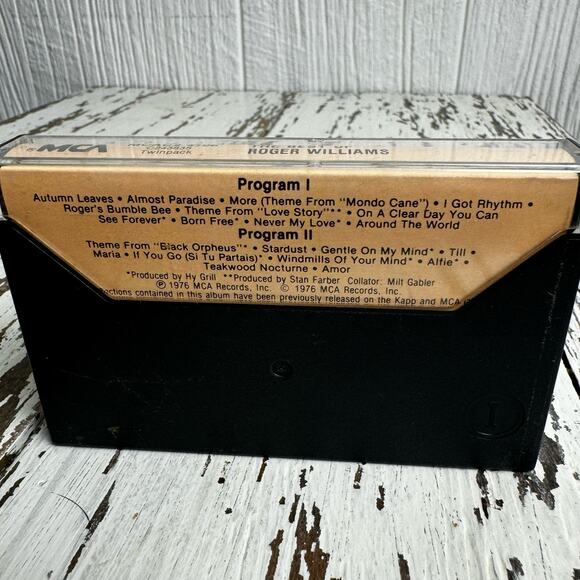 Roger Williams The Best of Roger Williams 1976 MCA Cassette Tape Pop Jazz Vtg - Picture 3 of 5